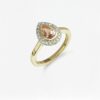 Teardrop halo ring, Colors by Love Bangkok