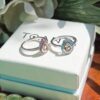 Teardrop halo ring, Colors by Love Bangkok