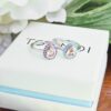 Teardrop halo ring, Colors by Love Bangkok