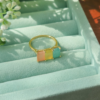 Natural Gemstones Ring, 3 Octagon, birthstone octagon stones rings, Colors by Love