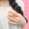 Natural Gemstones Ring, 3 Octagon, birthstone octagon stones rings, Colors by Love