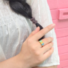 Natural Gemstones Curve Ring, 3 Octagon, handmade in Bangkok by Colors by Love