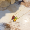 Prong-Set Necklace with 3 Natural Gemstones, birthstone stones necklace, Colors by Love