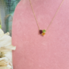 Prong-Set Necklace with 3 Natural Gemstones, birthstone stones necklace, Colors by Love