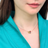 Prong-Set Necklace with 3 Natural Gemstones, birthstone stones necklace, Colors by Love