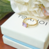 Natural Gemstones Ring Horizontal Octagon, handmade in Bangkok by Colors by Love