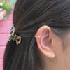 Two Natural Gemstones Ear Cuff, earcuff stones model, Colors by Love