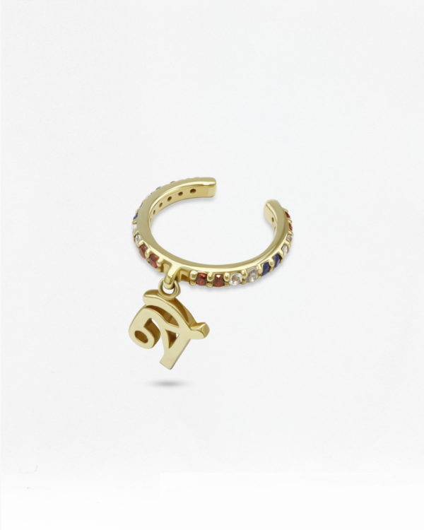 Thai Flag Ear Cuff with Thai Initial