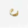 Two Natural Gemstones Ear Cuff, earcuff infinity shape, Colors by Love