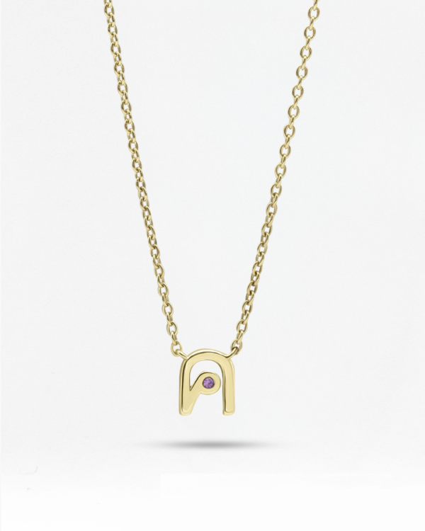 Thai Initial Center Necklace, th initial letter center, Colors by Love