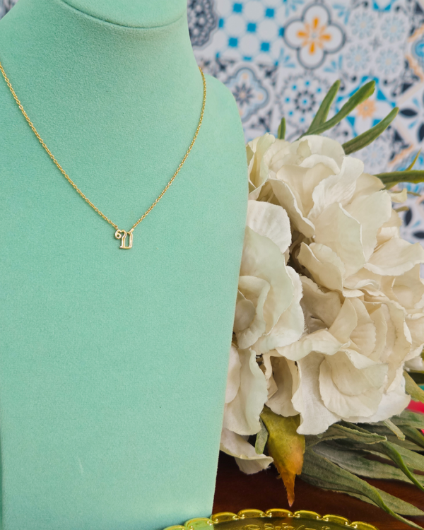 Thai Initial Center Necklace, handmade in Bangkok by Colors by Love