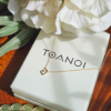 Thai Initial Center Necklace, th initial letter center, Colors by Love