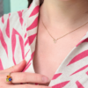 Thai Initial Center Necklace, th initial letter center, Colors by Love